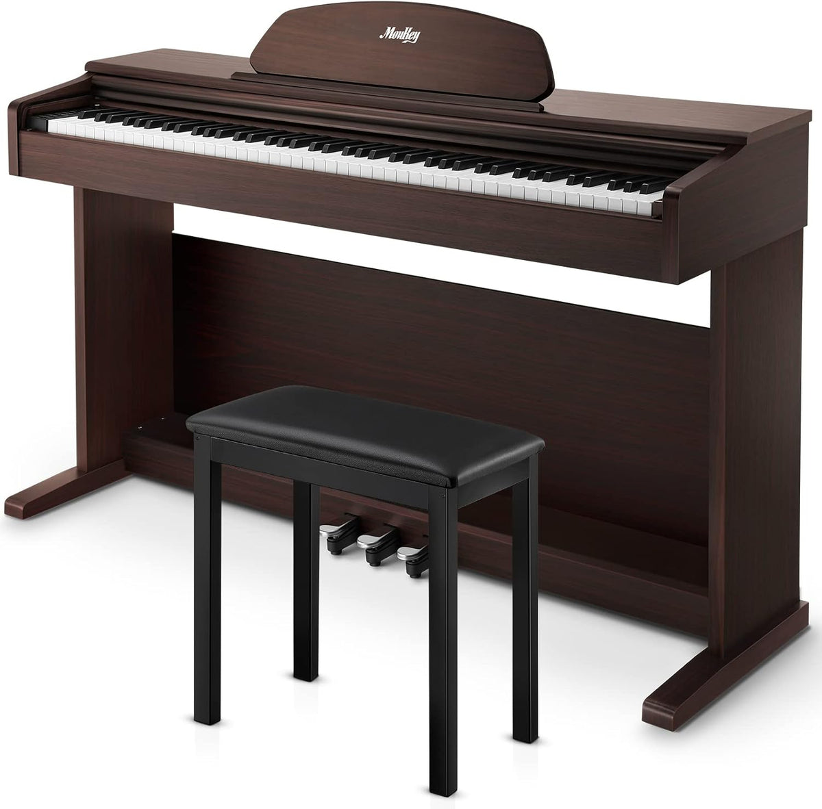 88 Key Weighted Digital Piano with Stand & Bench O399548