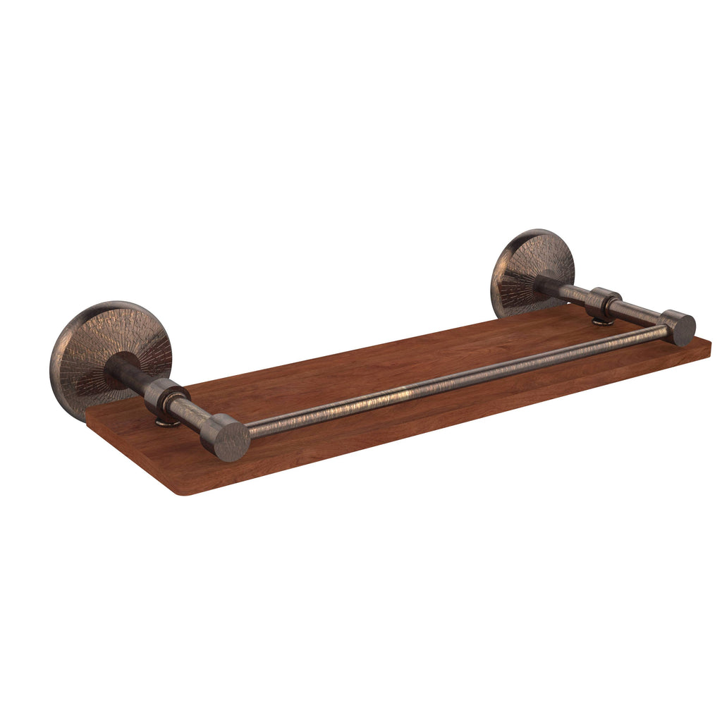 Solid IPE Ironwood Shelf with Gallery Rail F743