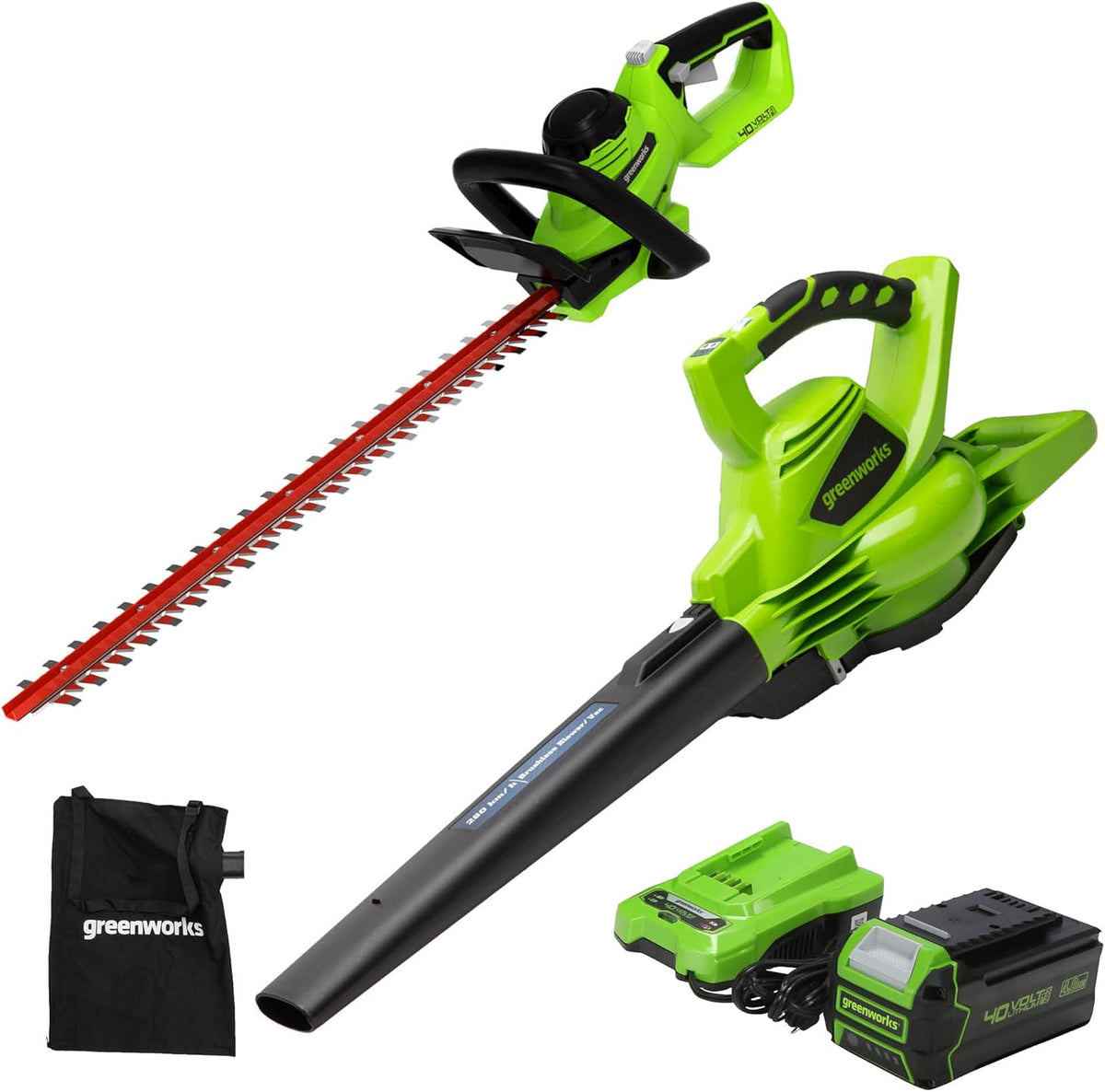 40V Brushless Cordless Blower / Vacuum with 4.0Ah Battery and Charger D3929