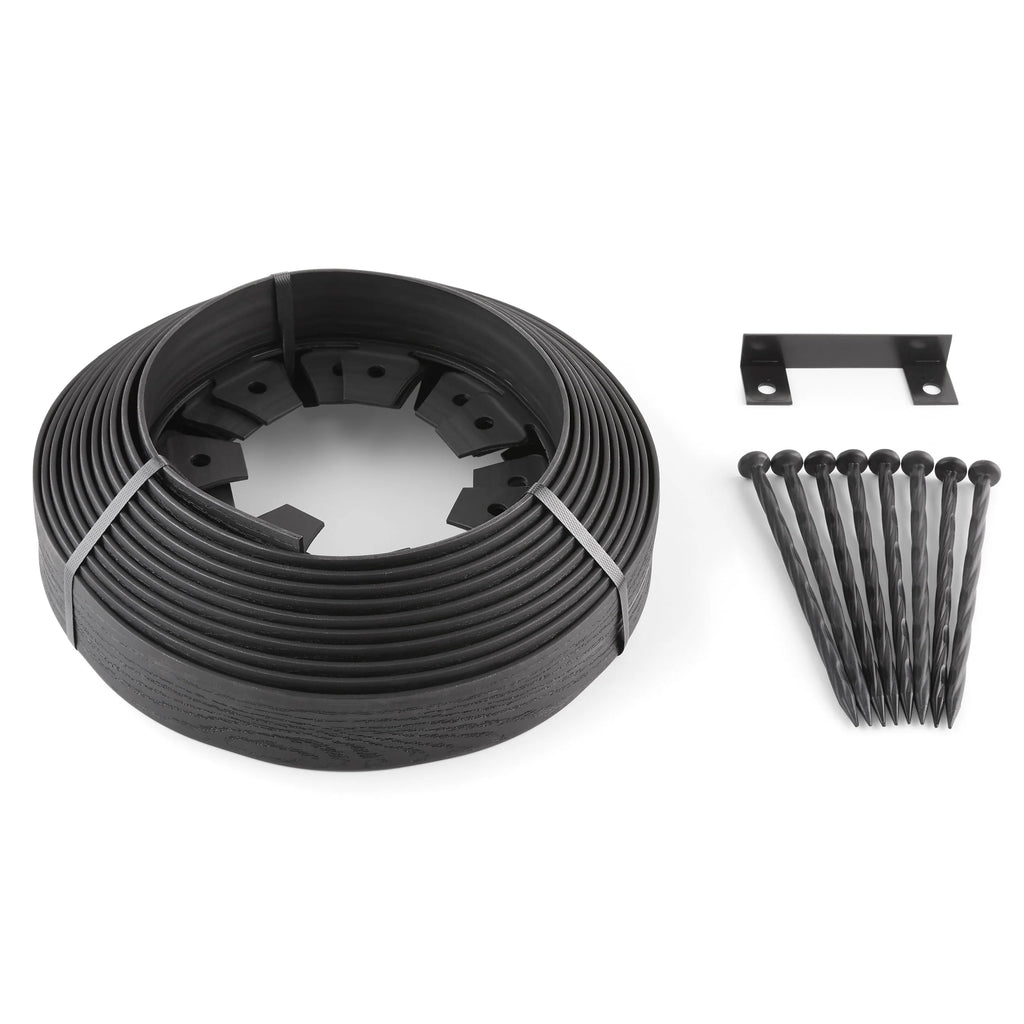 2-inch Tall 30-ft Plastic Black Landscape Edging Z6727