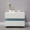 White High Gloss 2 Drawer Nightstand H4231