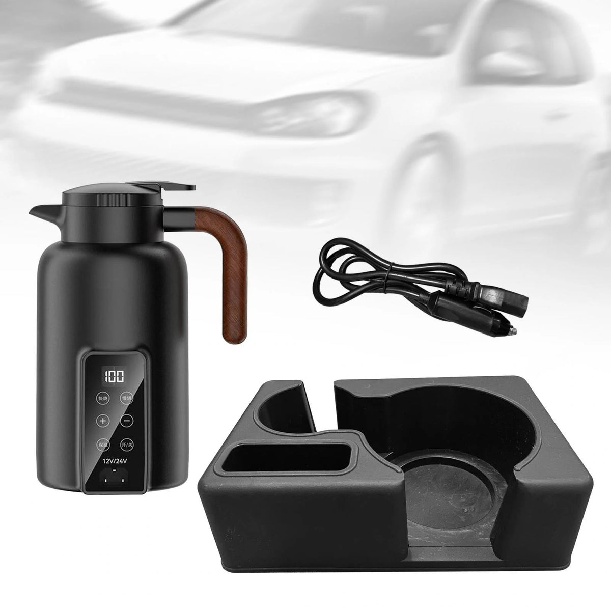 Car Heating Cup Electric Kettle Black T71127