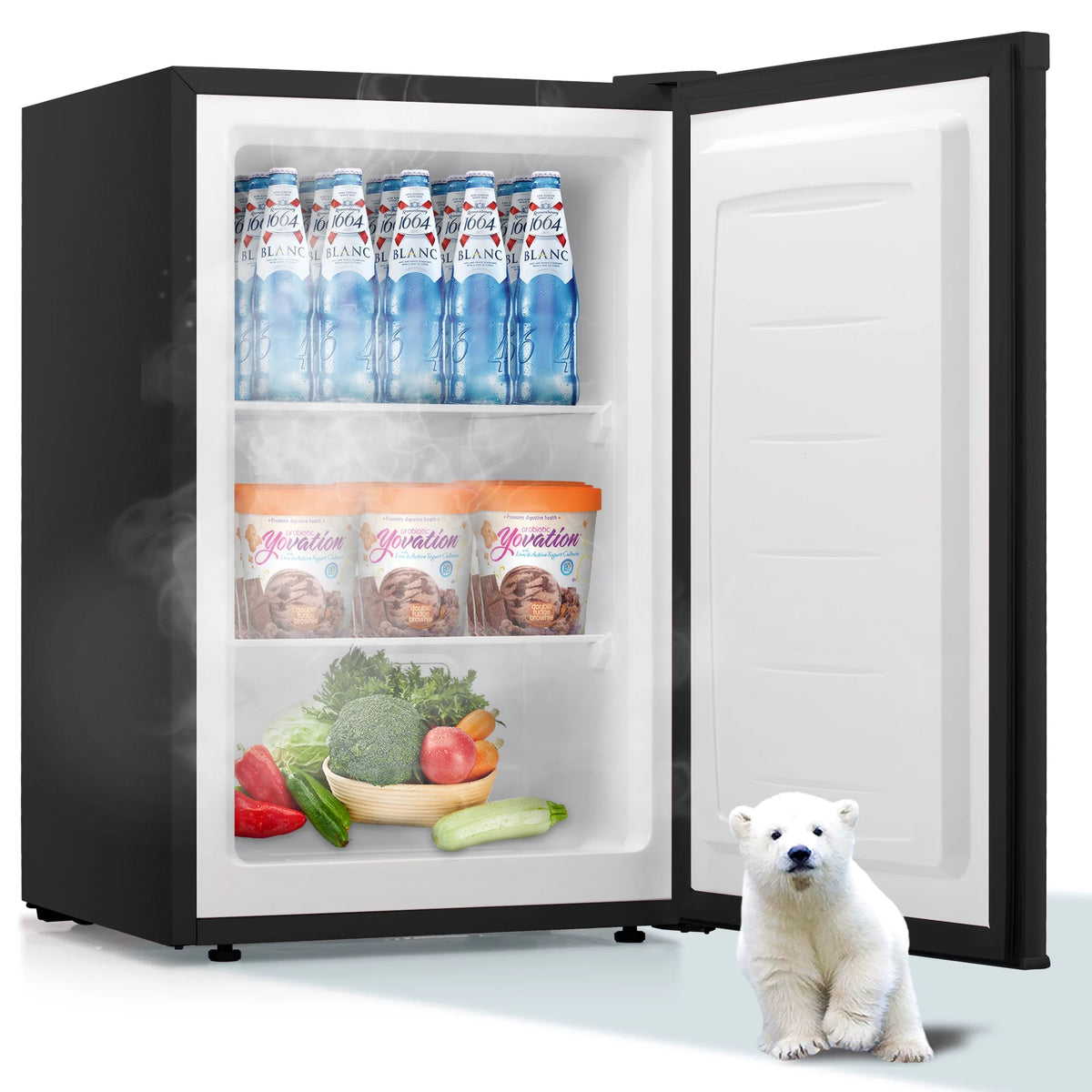 3.0 Cu.ft Compact Upright Freezer with Reversible Door V3215