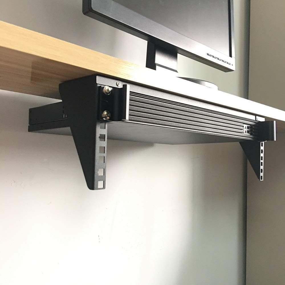 2 Pack 1U Foldable 19 Inches Cold Rolled Steel Vertical Wall Mount Rack Including Hardware T650446