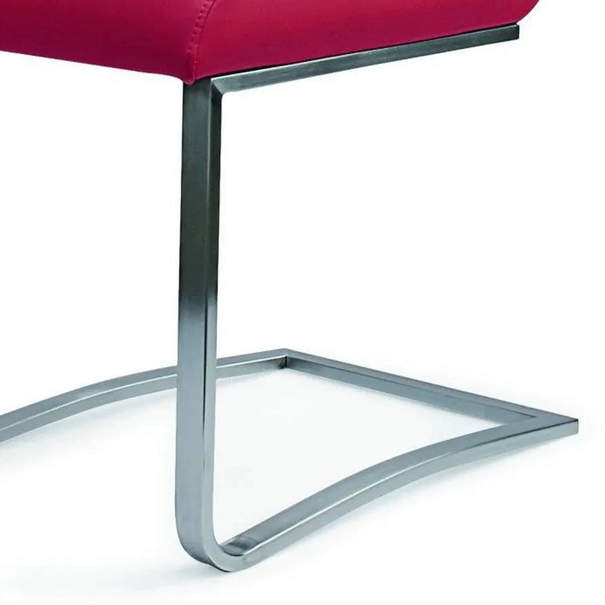 Red Faux Leather Dining Chair Set of 2 S43163