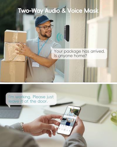 Dual Lens 2K HD Video Doorbell Camera with Chime X322