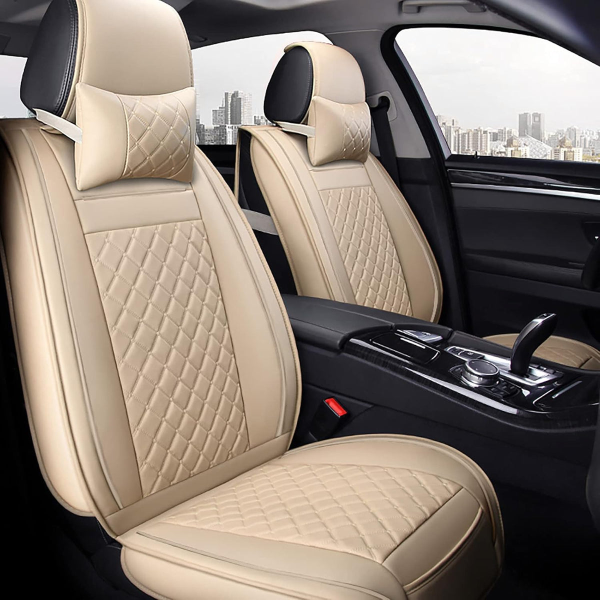 Leather Car Seat Covers Full Set Waterproof Universal U664
