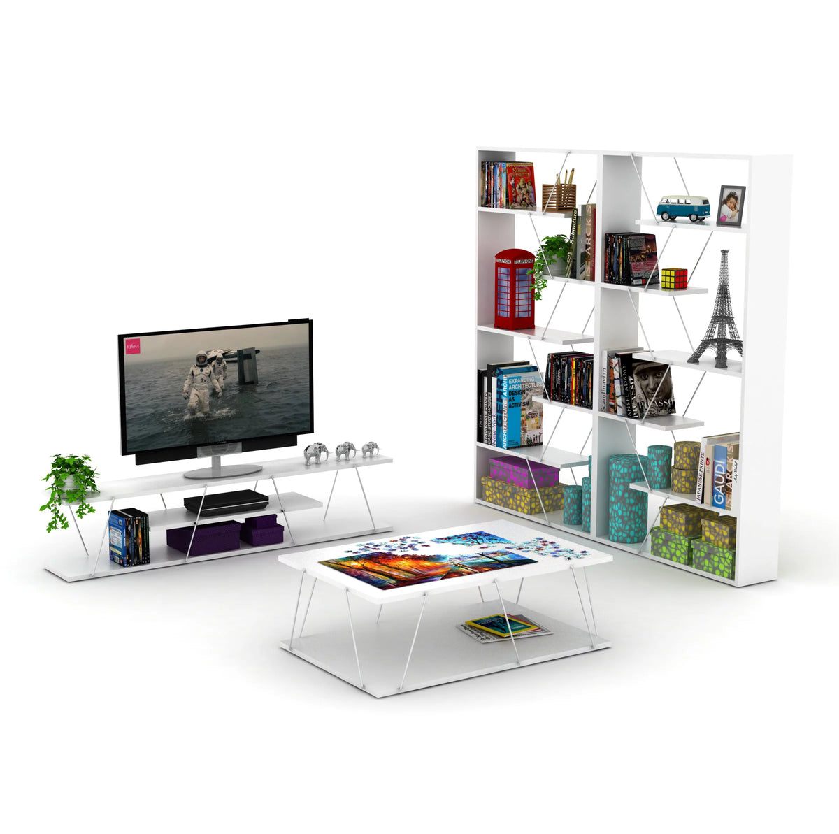 5 Tier Modern Bookshelf A8545