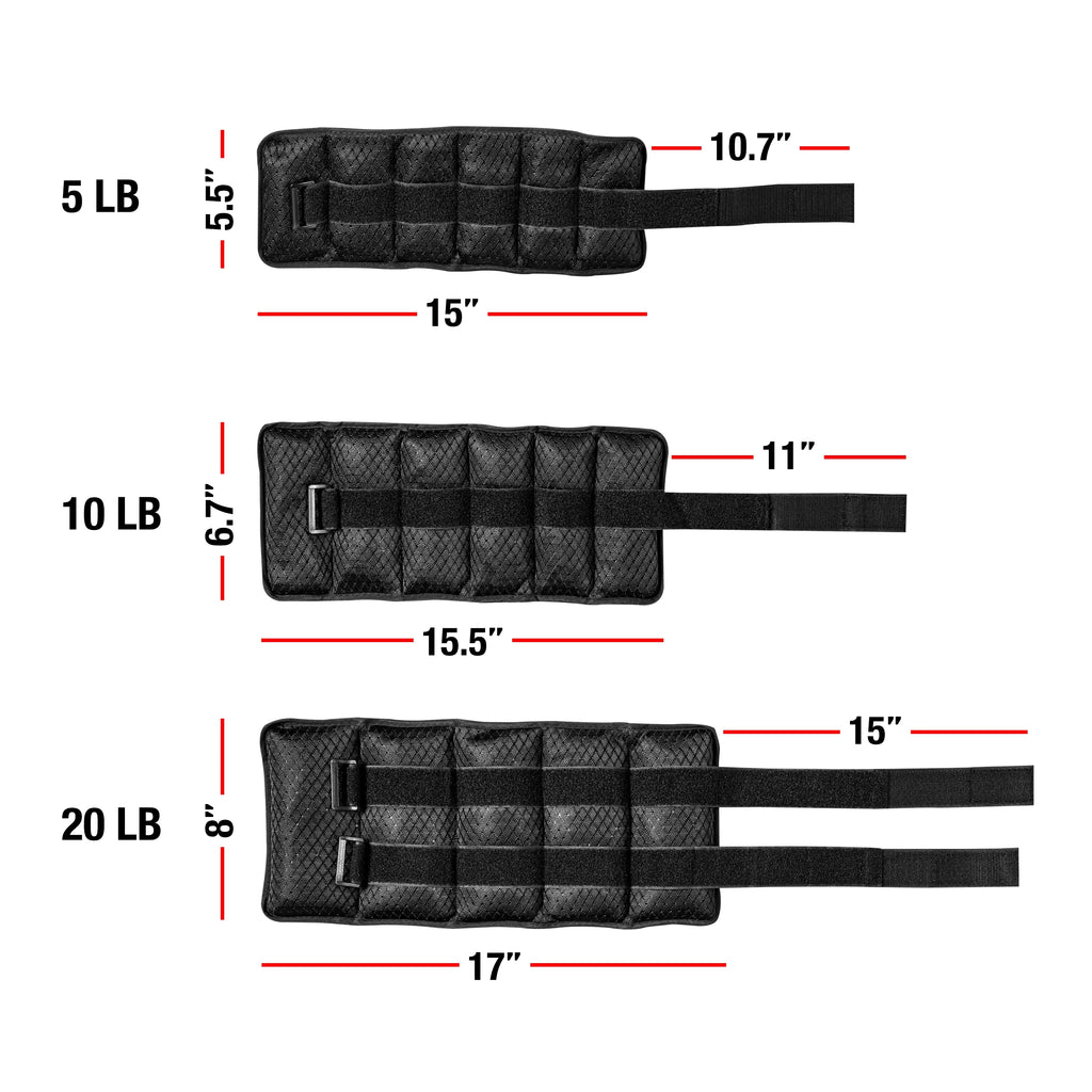 Adjustable Wrist/Ankle Weights 10-Pound Pair Q85749