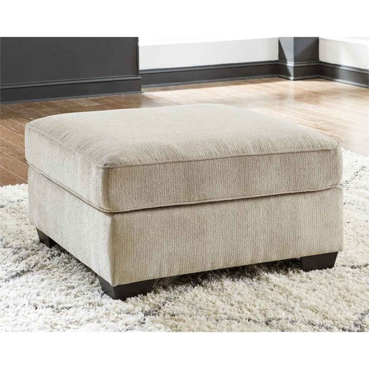 Putty Beige Fabric Oversized Accent Ottoman A59036