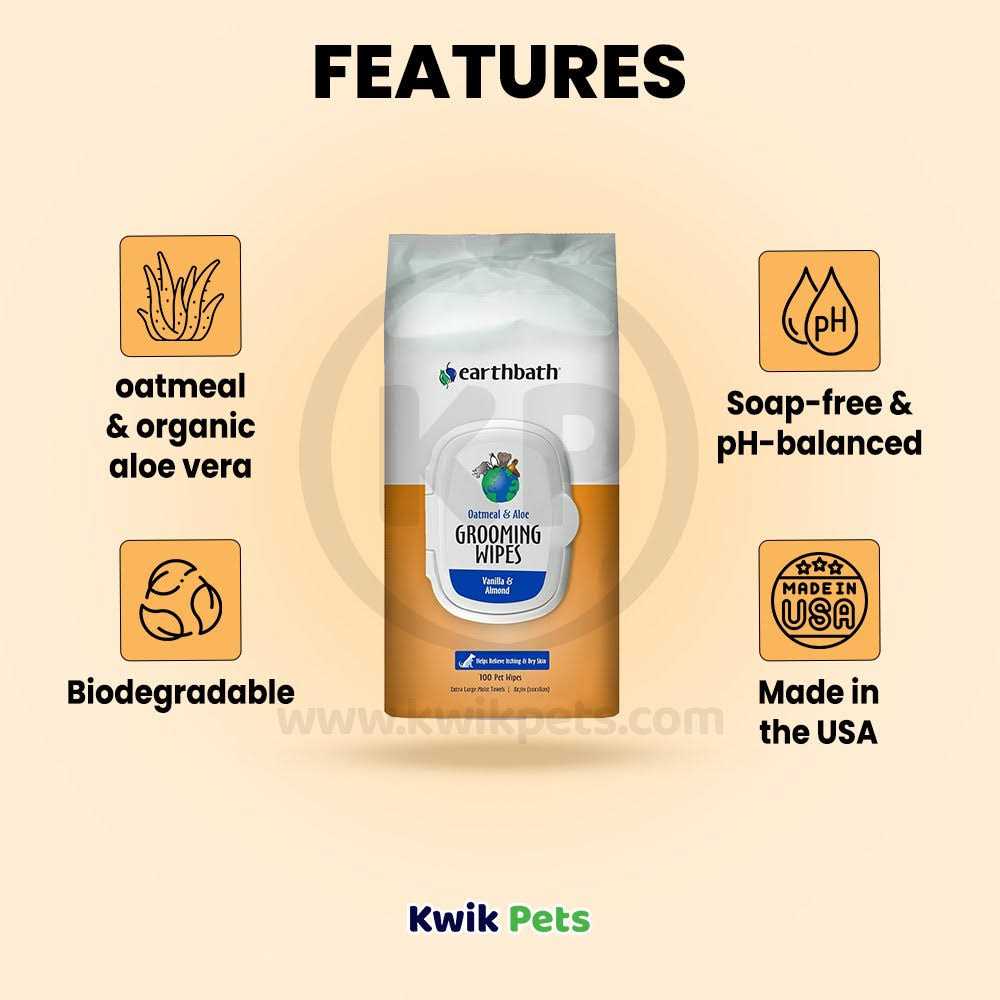 Oatmeal Aloe Grooming Wipes Q2689