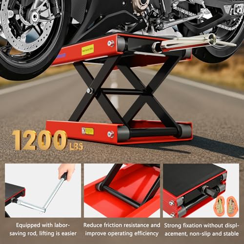 1200 Lbs Steel Motorcycle Lift Scissor Jack W23411