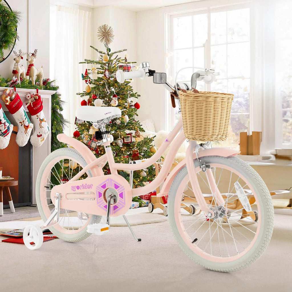 Green Kid's Bike with Training Wheels O8740