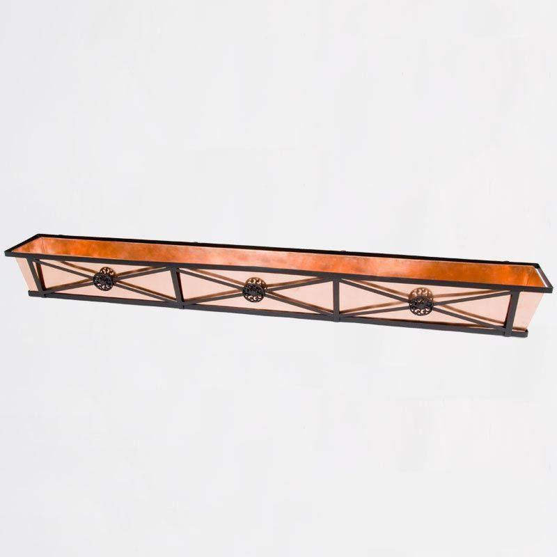 60x22 Medallion Decora Window Boxes with Copper Liner F800