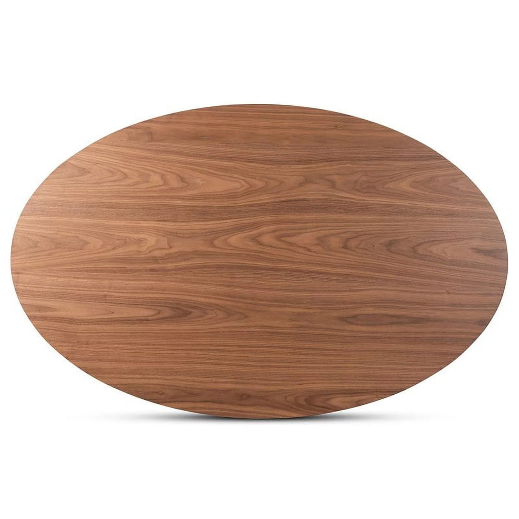 Walnut Brown Wood 71-Inch Oval Dining Table H393840