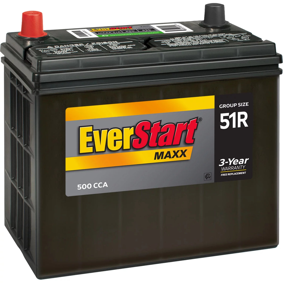 Lead Acid Automotive Battery Group Size 51R 12 Volt 500 CCA J76945