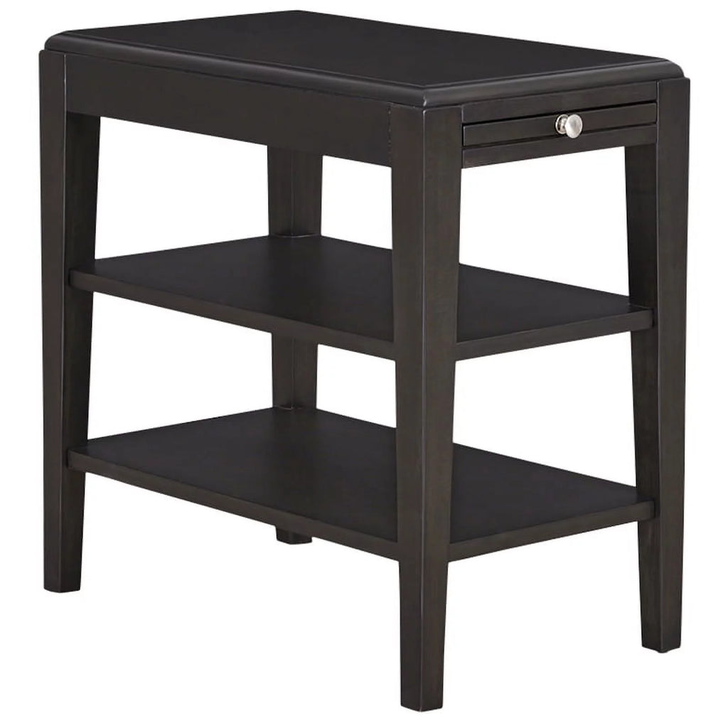 Espresso Brown Wood Chairside Table Z156