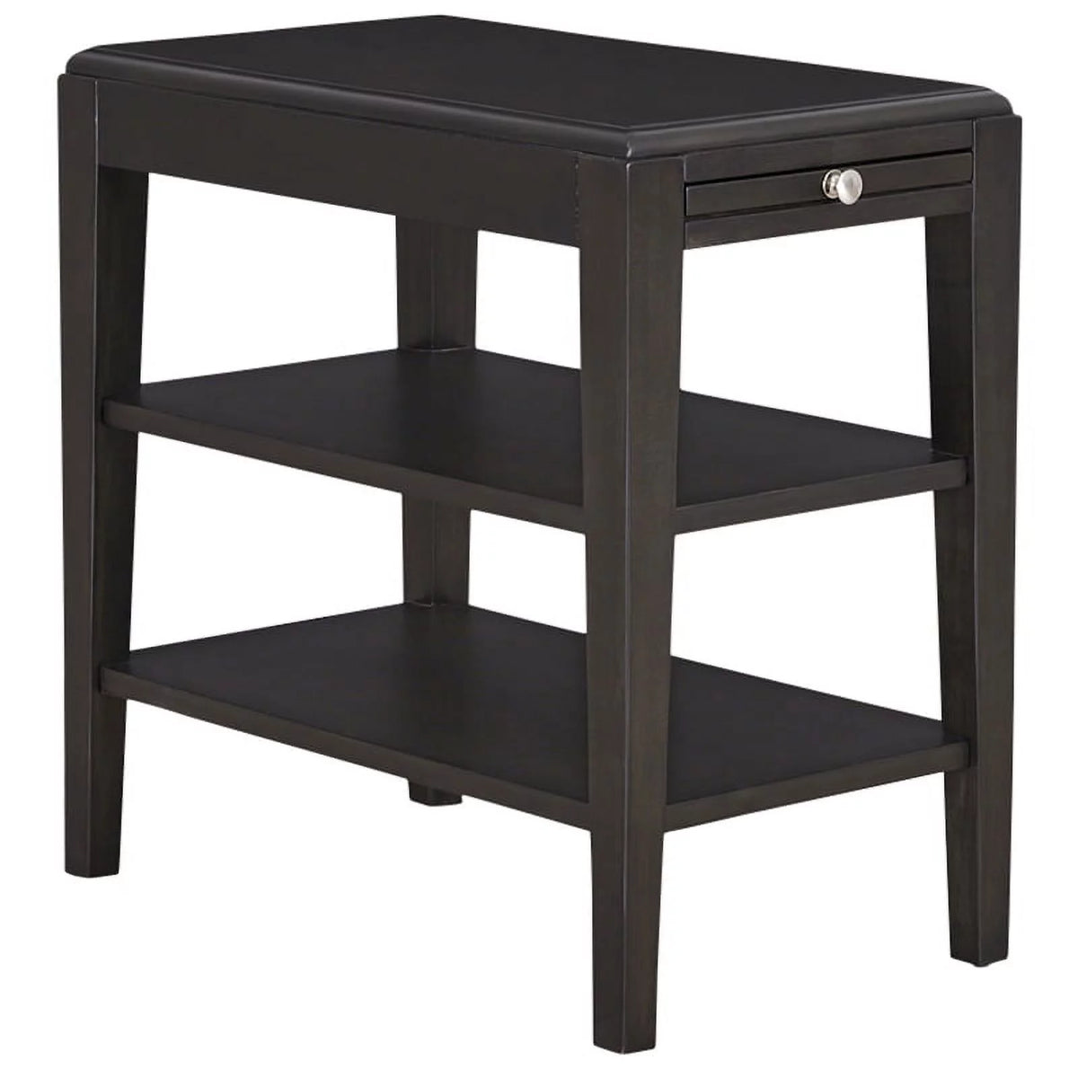 Espresso Brown Wood Chairside Table Z156