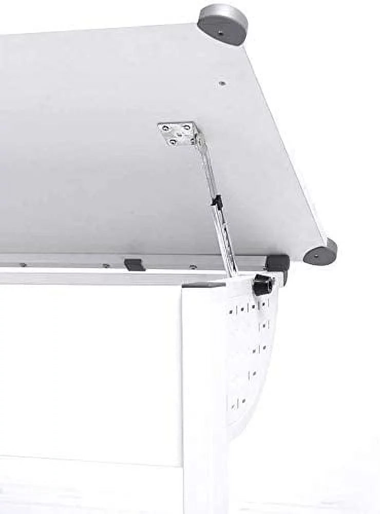 Adjustable Height Study Table with Tilting Desktop and Storage V2715