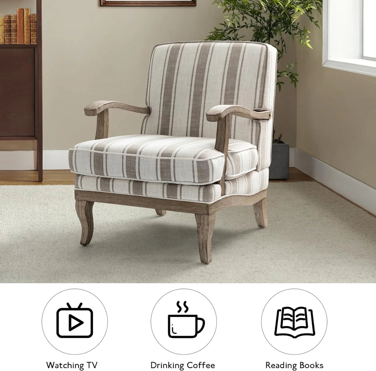 Upholstered Accent Chair Set Of 2 E890