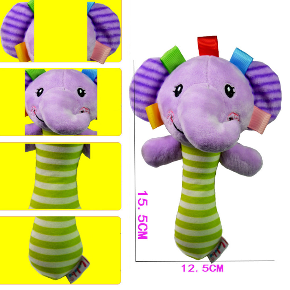 Elephant Plush Rattle Toy for Infant Q398