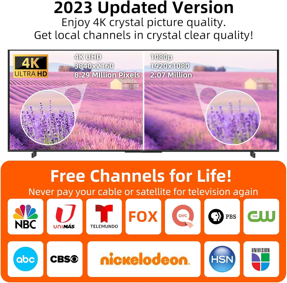 Amplified HDTV Indoor Digital Antenna Long Range TV Antenna Y724