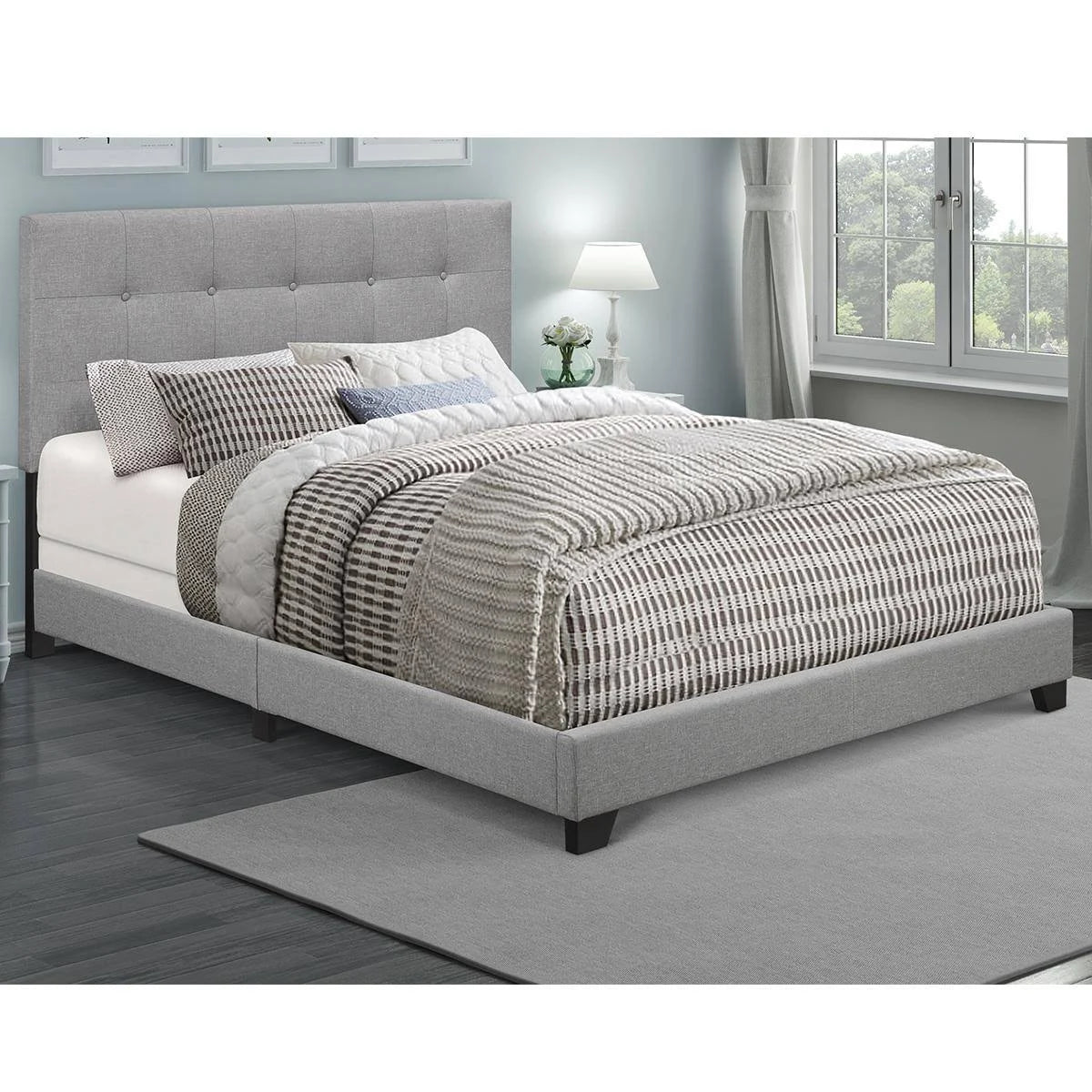 Queen Upholstered Platform Bed B65908