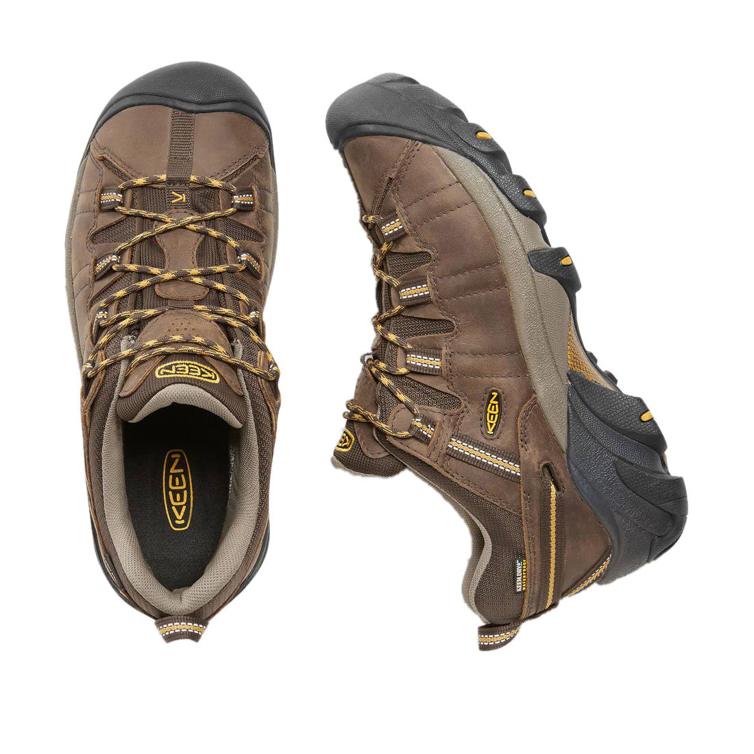 Cascade Brown Golden Yellow Men's Hiking Shoes Size 7.5 Wide Y74948