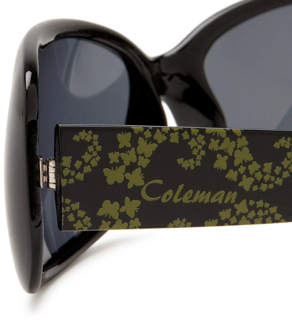 Black and Green Frame Smoke Lens Polarized Sunglasses N5860