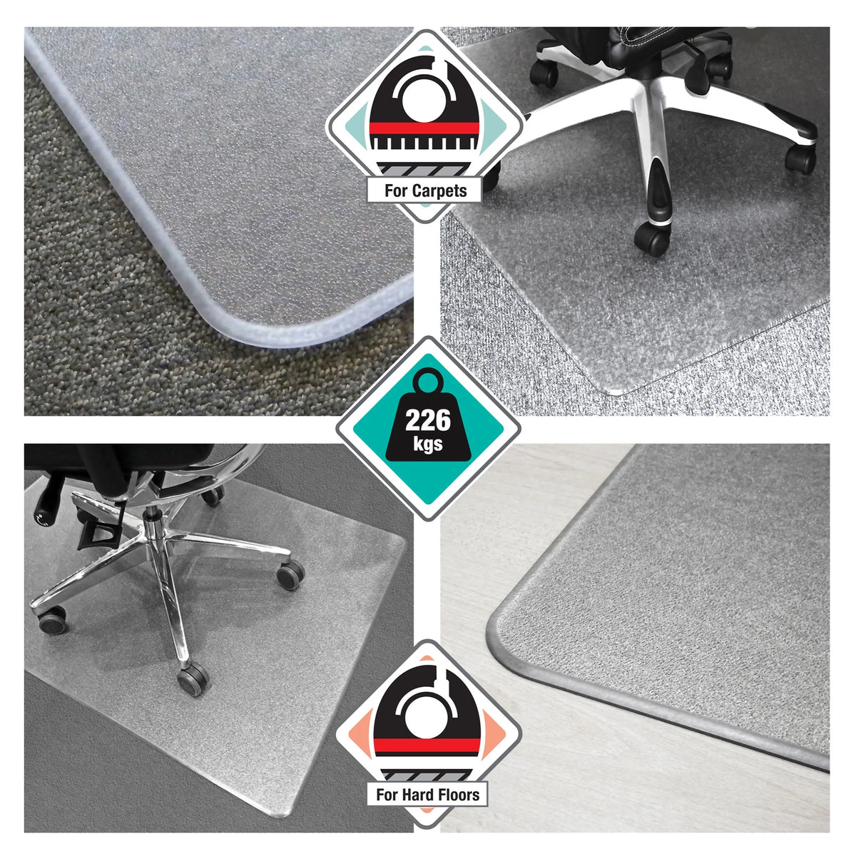Chair Mat for Hard Floors & Carpets - 35" x 47" L54158