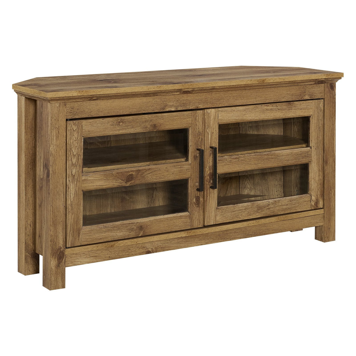 Grey Wash Wood Corner TV Console I679015