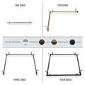 Multi Angle Ceiling Rod Room Divider Bedroom Canopy Adjustable 66-120 inch Satin Nic Q9707