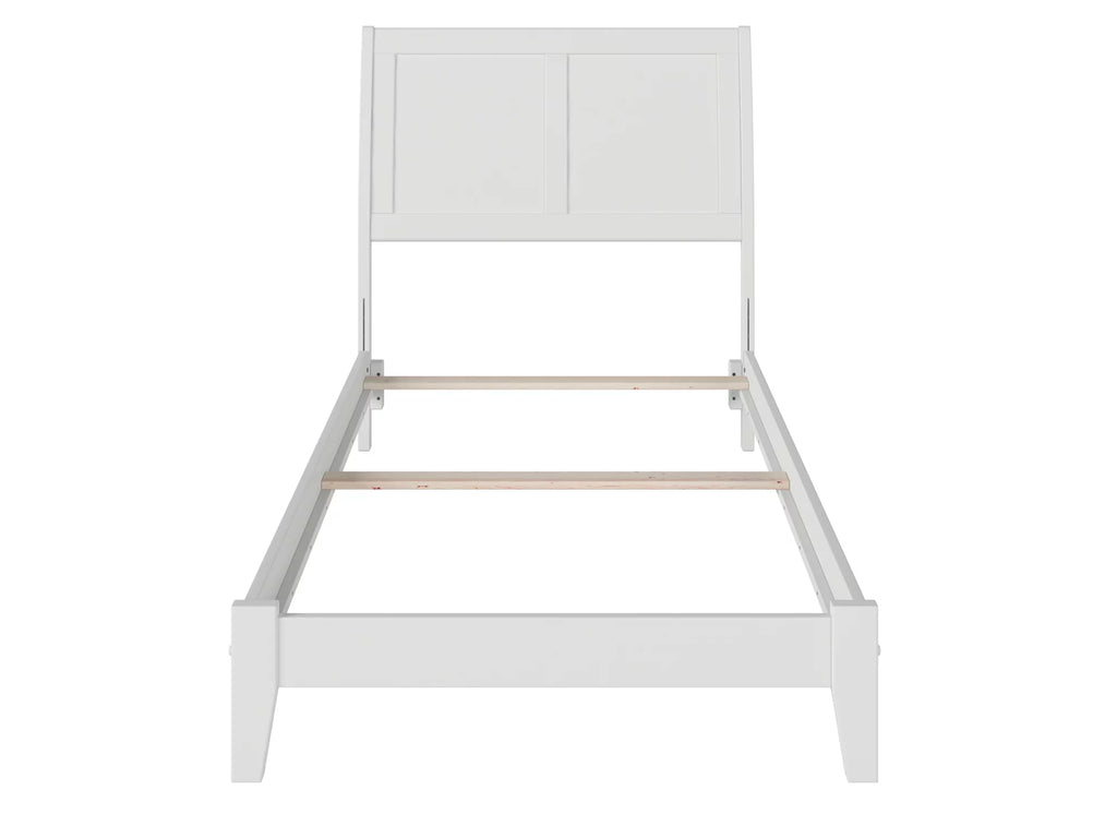 Twin Traditional Bed in White O1001