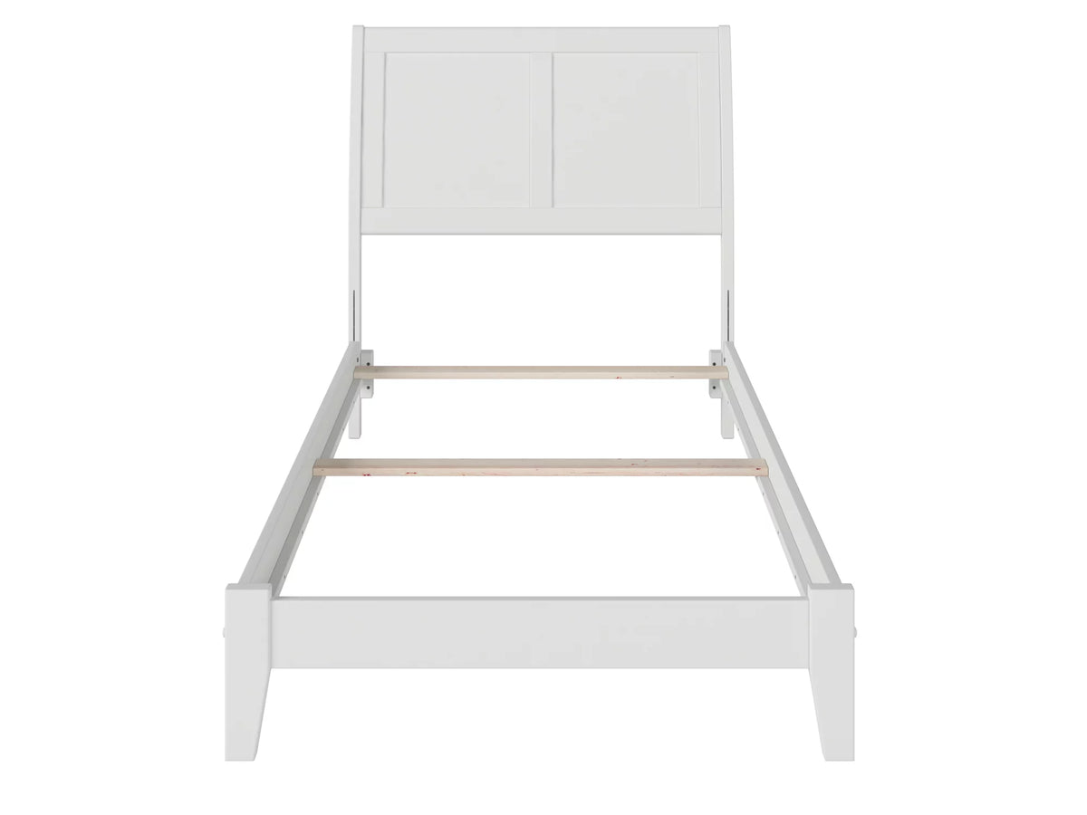 Twin Traditional Bed in White O1001