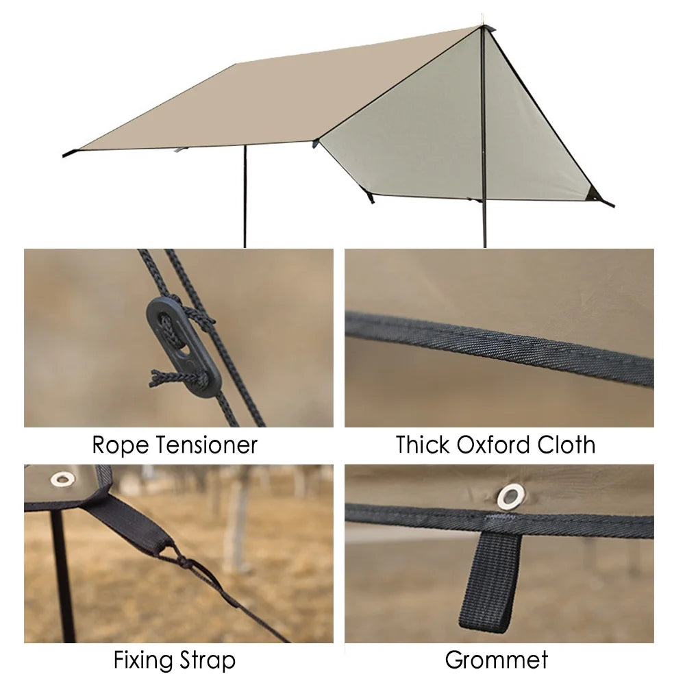 Camping Awning Waterproof Sun Shade Tarp Rain Fly B390713