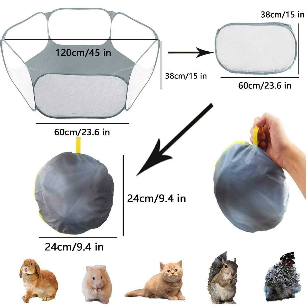 Small Animals Tent, Reptiles Cage, Breathable Transparent Pet Playpen A541193