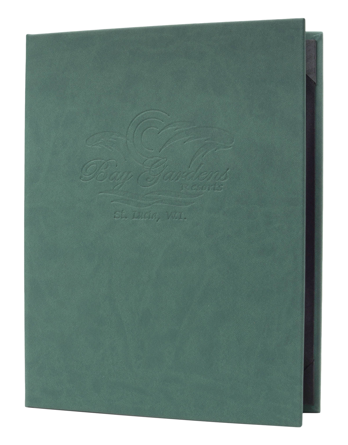 Deep Green Plush Casebound Menu A52642