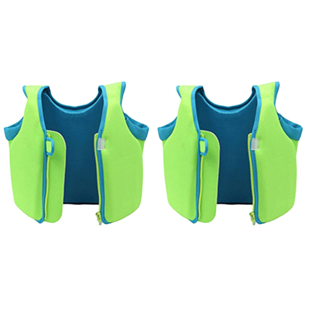 Children Boy Girl Swim Vest Buoyancy Swimsuit Size M (Green) C620509