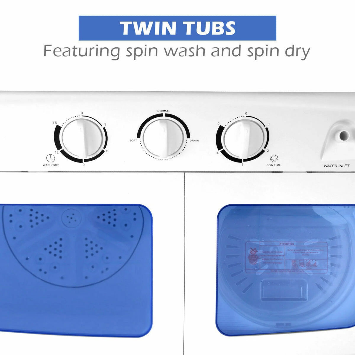 Compact Portable Twin Tub Washing Machine F448656