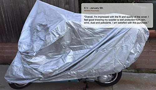 Motorcycle Cover with Reinforced Securing Straps and Storage Bag M6559