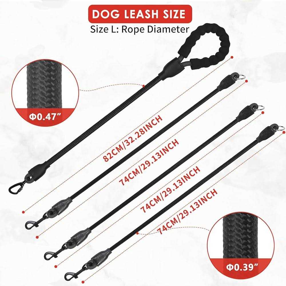 Heavy Duty 3 Way No Tangle Dog Leash with Padded Handle H588