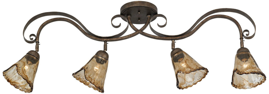 Brown Bronze 4-Head Ceiling Track Light Fixture Kit D952