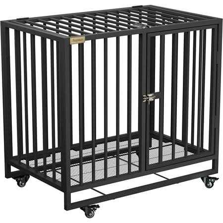 Heavy Duty Steel Dog Crate with 4 Wheels I695