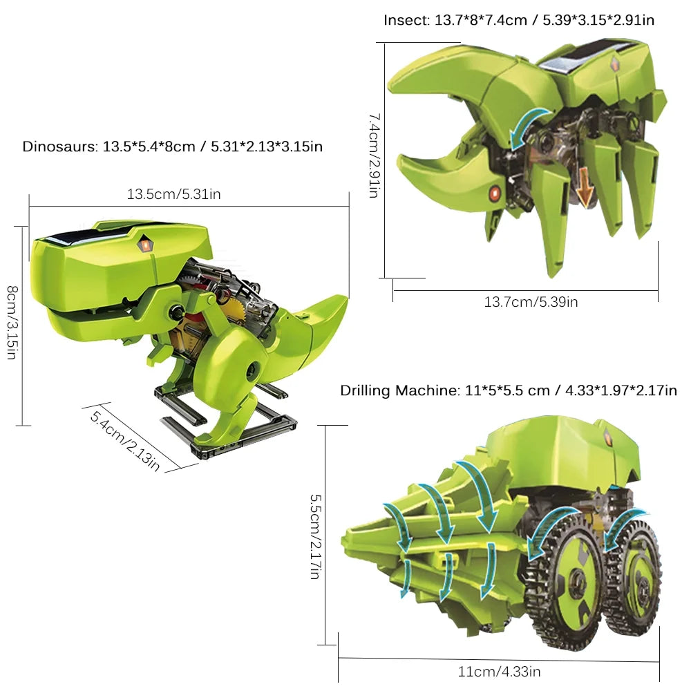 3 in 1 Solar Robot STEM Science Physics Experiment Assembly Model N9810