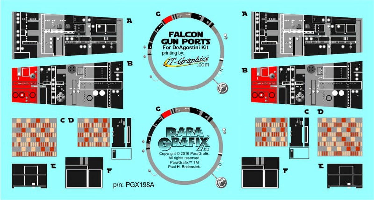 Millennium Falcon Gun Port Photoetch Set for DeAgostini Kit H585