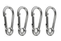 316 Stainless Steel 4 Inches Carabiners with Ring (4pcs) N571