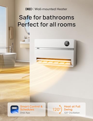 1500W Electric Wall Heater with Thermostat and Remote S54637