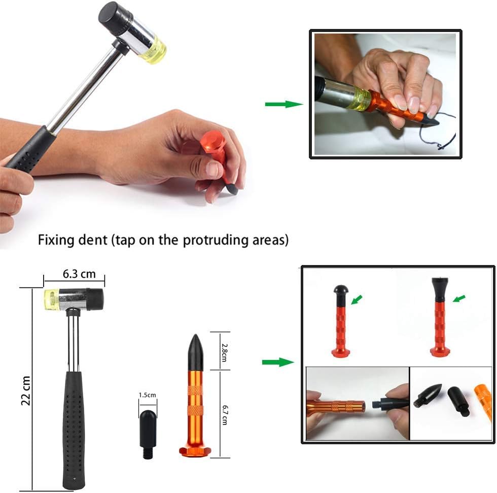 Dent Removal Rods Set Paintless Dent Repair Tools Kit Q1790