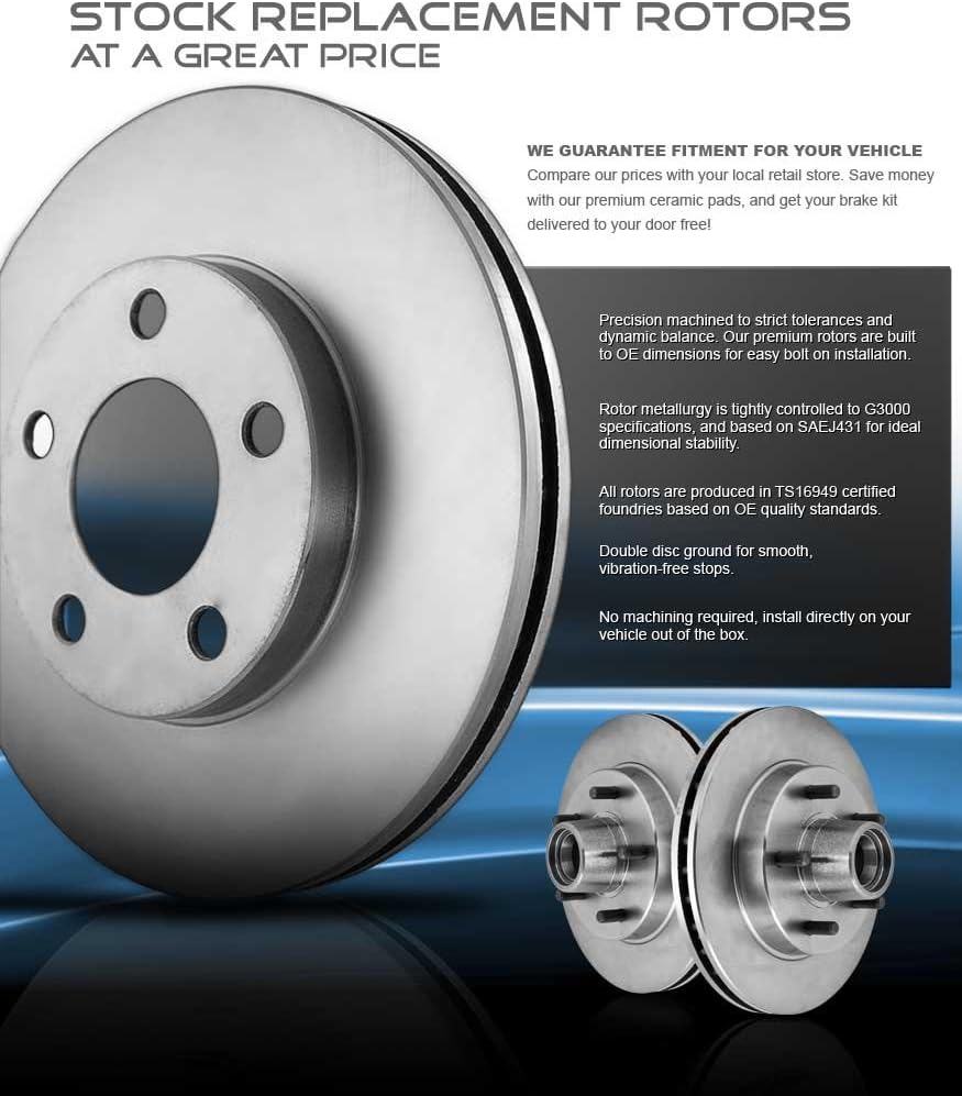 Vented 6 Lug Rotors R8198