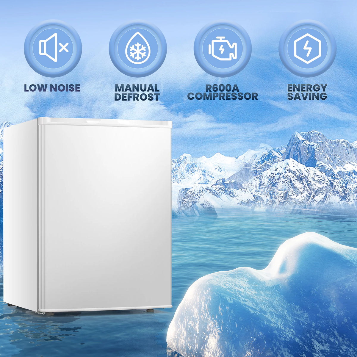 3.0 Cu.ft Compact Upright Freezer with Reversible Door V3215